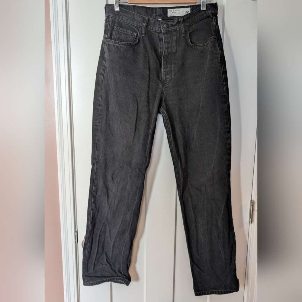 rag & bone Alex High Rise Straight Jeans